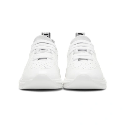 Shop Miu Miu White Patent Run Sneakers