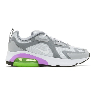 Shop Nike Grey Air Max 200 Sneakers In 002 Platwht