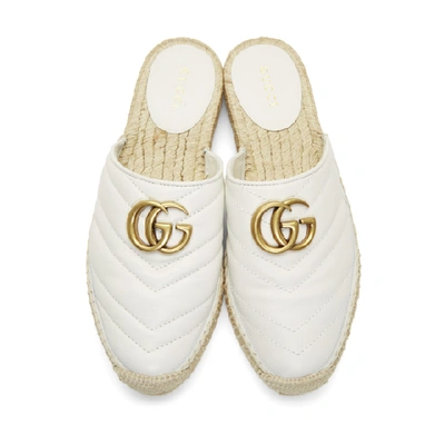 Shop Gucci White Charlotte Slip-on Espadrilles