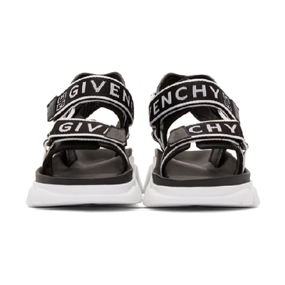 Shop Givenchy Black And White Jaw Sandals