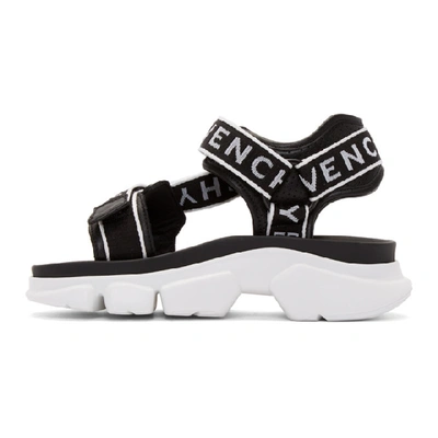 Shop Givenchy Black And White Jaw Sandals