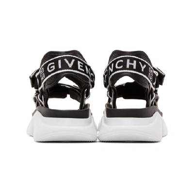 Shop Givenchy Black And White Jaw Sandals