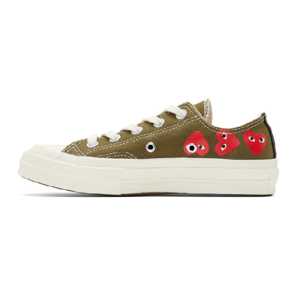 khaki comme de garcon converse