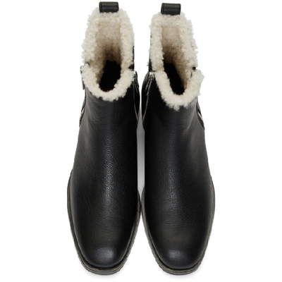 Shop 3.1 Phillip Lim / フィリップ リム 3.1 Phillip Lim Black Shearling Alexa Boots In Ba001 Black