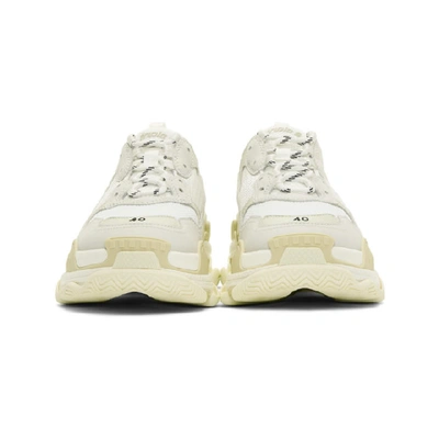 Shop Balenciaga White Triple S Sneakers In 9000 Wht