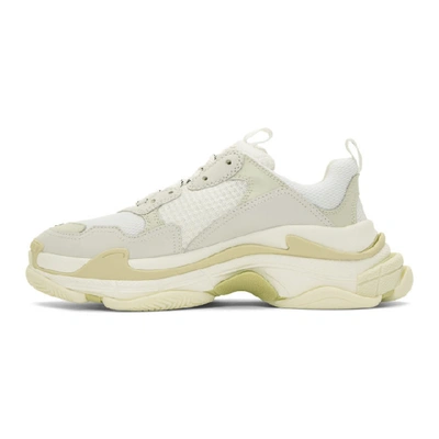 Shop Balenciaga White Triple S Sneakers In 9000 Wht