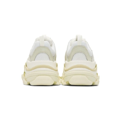 Shop Balenciaga White Triple S Sneakers In 9000 Wht