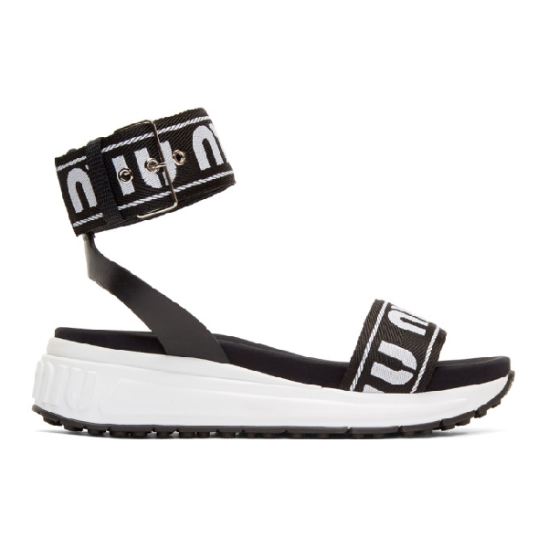 black and white strappy sandals