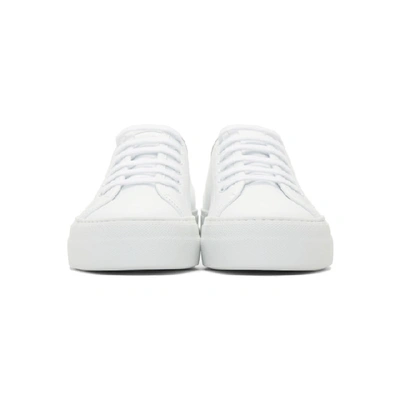 Shop Common Projects White Tournament Low Super Sneakers In 0506 White