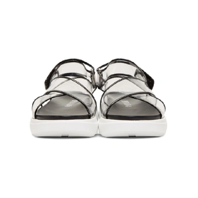 Shop Prada Black Plexi Cloudbust Sandals