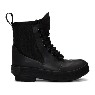 Shop Proenza Schouler Black Smooth Rubber Boot In 999 Black