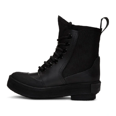 Shop Proenza Schouler Black Smooth Rubber Boot In 999 Black