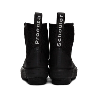 Shop Proenza Schouler Black Smooth Rubber Boot In 999 Black