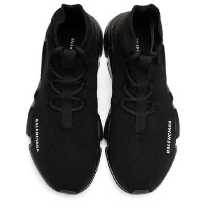 Shop Balenciaga Black Lace-up Speed Sneakers In 1000 Black