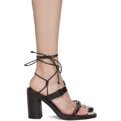 Shop Ann Demeulemeester Ssense Exclusive Black Block Heel Sandals