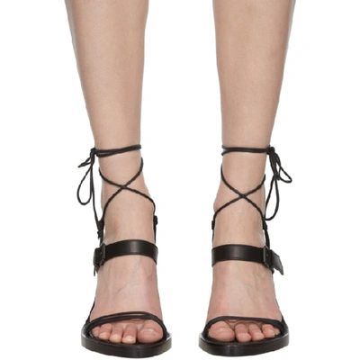Shop Ann Demeulemeester Ssense Exclusive Black Block Heel Sandals