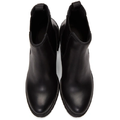 Shop Prada Black Heeled Chelsea Boots