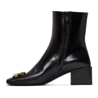 Shop Balenciaga Black Double Square Bb Lux Boots In 1088 Blk Go