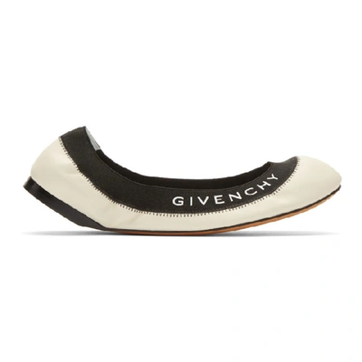 Shop Givenchy Off-white Millie Ballerina Flats In 105 Ivory