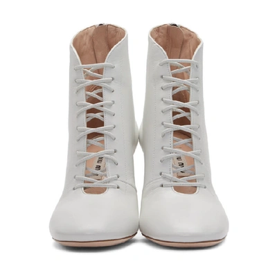 Shop Miu Miu White Rochetto Boots