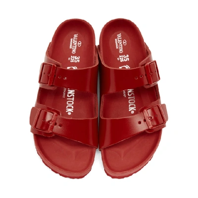 Shop Valentino Red  Garavani Birkenstock Edition Arizona Bs Sandals