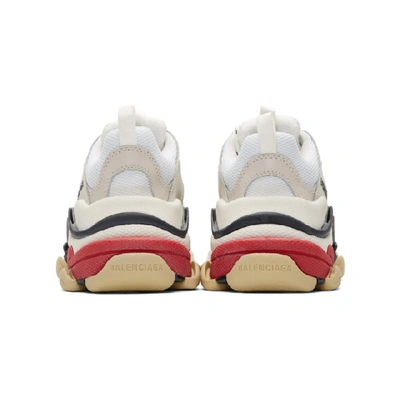 Shop Balenciaga White & Grey Triple S Sneakers