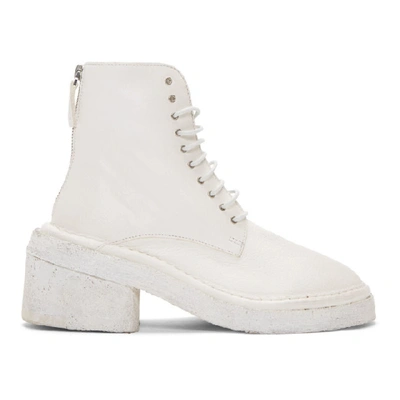 Shop Marsèll Marsell White Burraccio Polacchino Boots In 6810 Bianco
