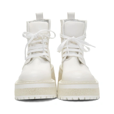 Shop Marsèll Marsell White Carreta Anfibio Boots In 6710 Bianco