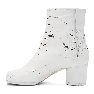 Shop Maison Margiela Ssense Exclusive Black White-out Tabi Boots In T1021 White