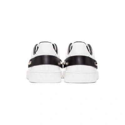 Shop Valentino White & Black  Garavani Vlogo Backnet Sneakers