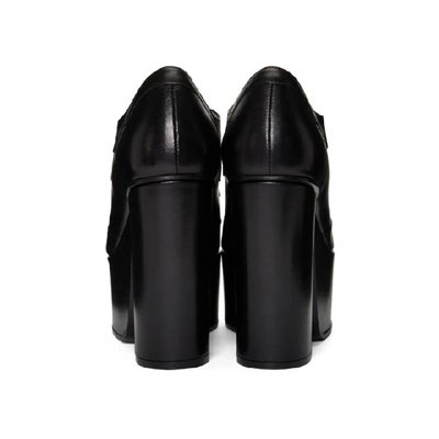 Shop Gucci Black Otis Platform Loafer Heels In 1000 Black