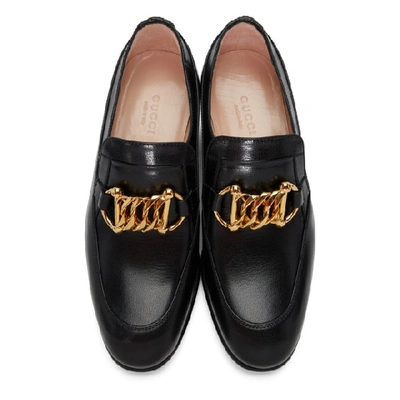 Shop Gucci Black Ebal Loafer Heels In 1000 Black