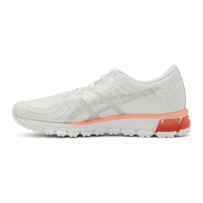 Shop Asics White Gel-quantum 180 4 Sneakers In White/silve