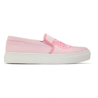 Shop Kenzo Pink Tiger K-skate Slip-on Sneakers