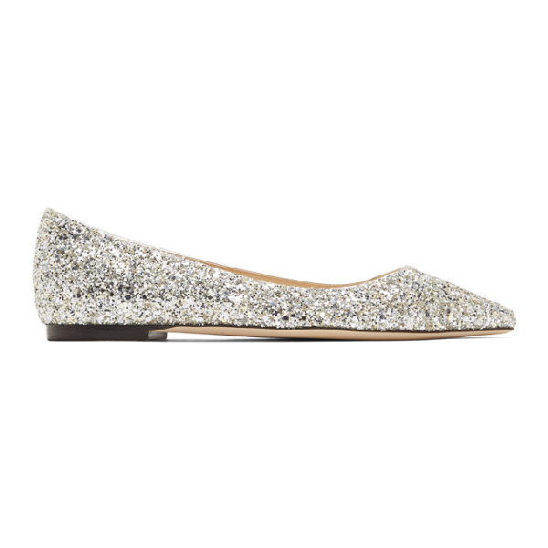 jimmy choo romy glitter flat