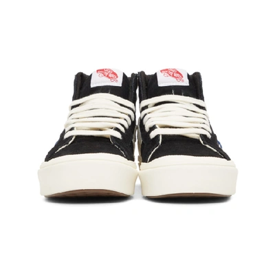 Shop Vans Black And White Comfycush Style 138 Lx High Top Sneakers In Black/check