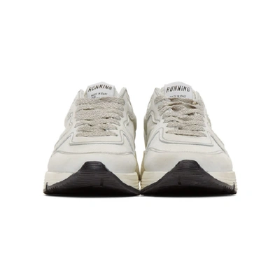 Shop Golden Goose Grey Running Sole Sneakers In White