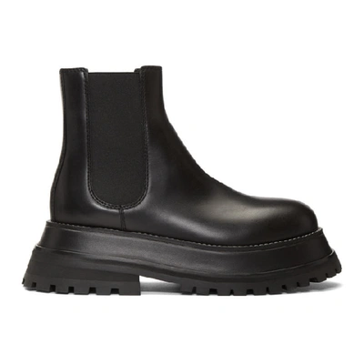 Shop Burberry Black Braemar Boots In Black/blk