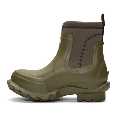 Shop Stella Mccartney Green Hunter Edition Rain Boots In Olive