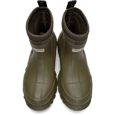 Shop Stella Mccartney Green Hunter Edition Rain Boots In Olive