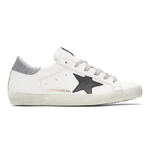 golden goose black sparkle sneakers