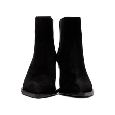 Shop Gianvito Rossi Black Suede Romney Boots