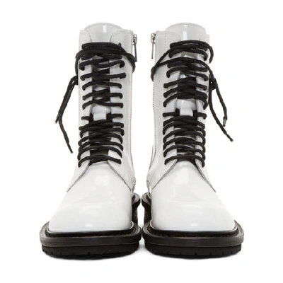 Shop Ann Demeulemeester Ssense Exclusive White Low Rider Boot In White/black