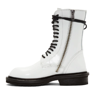 Shop Ann Demeulemeester Ssense Exclusive White Low Rider Boot In White/black
