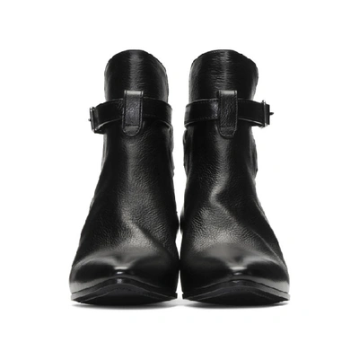 Shop Saint Laurent Black Wyatt Jodhpur Boots