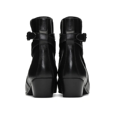 Shop Saint Laurent Black Wyatt Jodhpur Boots