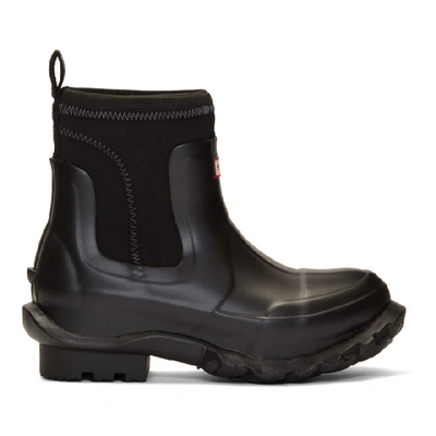 Shop Stella Mccartney Black Hunter Edition Rain Boots In 1006 Black