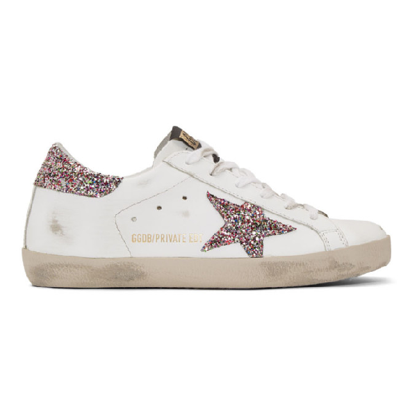 pink glitter superstar sneakers