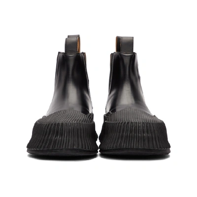 Shop Jil Sander Black Lugged Sole Boots