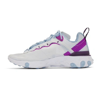 Shop Nike Grey And Blue React Element 55 Sneakers In 008 Fgreybl